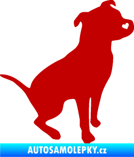 Samolepka Pitbull 005 pravá tmavě červená