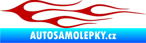 Samolepka Plameny 002 tmavě červená