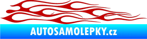 Samolepka Plameny 003 tmavě červená