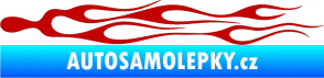 Samolepka Plameny 019 tmavě červená