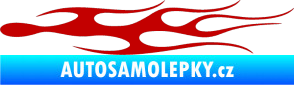 Samolepka Plameny 022 tmavě červená