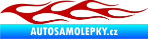 Samolepka Plameny 054 tmavě červená