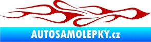 Samolepka Plameny 080 tmavě červená