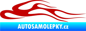 Samolepka Plameny 092 tmavě červená