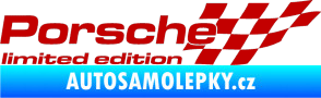 Samolepka Porsche limited edition pravá tmavě červená