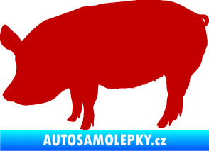 Samolepka Prase 001 levá tmavě červená