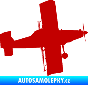 Samolepka Práškovací letoun Čmelák pravá tmavě červená