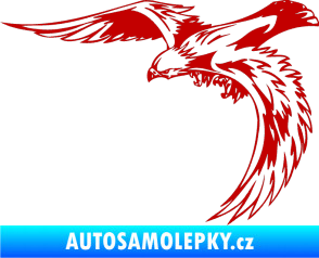Samolepka Predators 092 levá tmavě červená