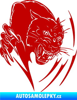 Samolepka Predators 111 pravá puma tmavě červená