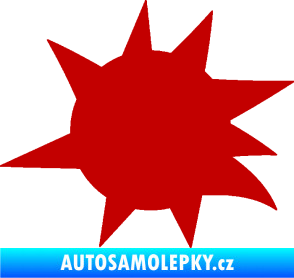 Samolepka Průstřel 004 levá tmavě červená