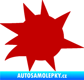 Samolepka Průstřel 004 pravá tmavě červená