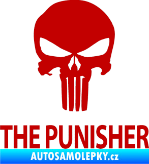 Samolepka Punisher 002 s nápisem tmavě červená