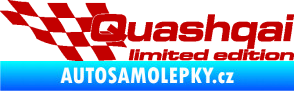 Samolepka Quashqai limited edition levá tmavě červená