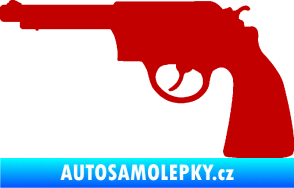 Samolepka Revolver 002 levá tmavě červená