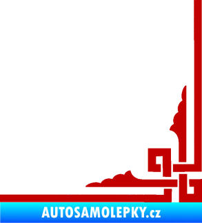 Samolepka Rohová samolepka 003 levá tmavě červená
