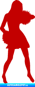 Samolepka Roztleskávačka 003 pravá tmavě červená