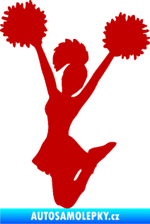 Samolepka Roztleskávačka 004 levá tmavě červená