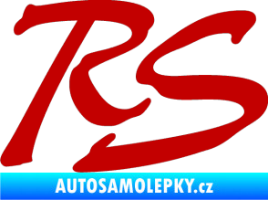 Samolepka RS nápis 002 tmavě červená