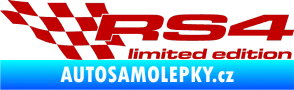 Samolepka RS4 limited edition levá tmavě červená
