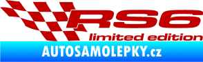Samolepka RS6 limited edition levá tmavě červená