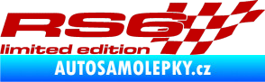 Samolepka RS6 limited edition pravá tmavě červená