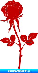 Samolepka Růže 003 levá tmavě červená