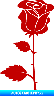 Samolepka Růže 007 levá tmavě červená