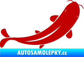 Samolepka Ryba 001 pravá tmavě červená