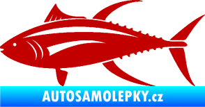 Samolepka Ryba 013 levá tuňák tmavě červená