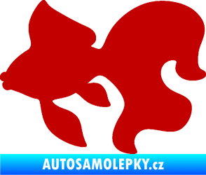 Samolepka Ryba 019 levá závojnatka tmavě červená