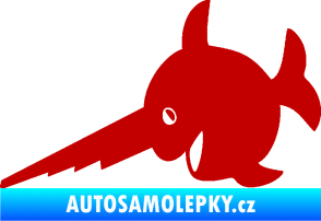 Samolepka Ryba 023 piloun levá tmavě červená