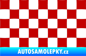 Samolepka Šachovnice 002 tmavě červená