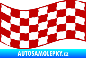 Samolepka Šachovnice 012 tmavě červená