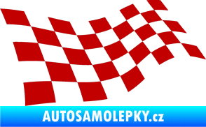 Samolepka Šachovnice 013 tmavě červená