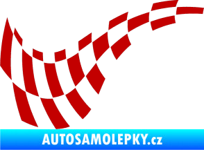 Samolepka Šachovnice 036 tmavě červená