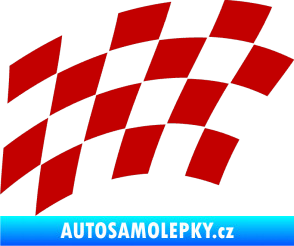 Samolepka Šachovnice 037 tmavě červená
