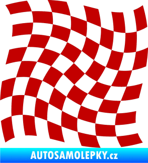 Samolepka Šachovnice 042 tmavě červená