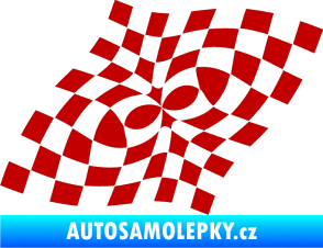 Samolepka Šachovnice 043 tmavě červená