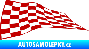 Samolepka Šachovnice 050 tmavě červená