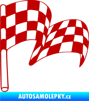 Samolepka Šachovnice 054 tmavě červená