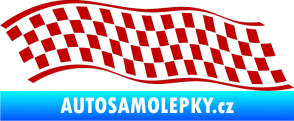 Samolepka Šachovnice 057 tmavě červená