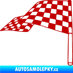 Samolepka Šachovnice 066 tmavě červená