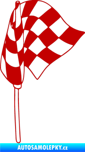 Samolepka Šachovnice 069 tmavě červená