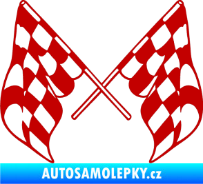 Samolepka Šachovnice 070 tmavě červená