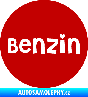 Samolepka Samolepka na víčko od nádrže 008 benzín tmavě červená