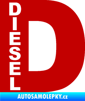 Samolepka Samolepka na víčko od nádrže 010 diesel tmavě červená