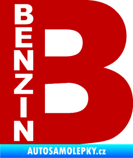 Samolepka Samolepka na víčko od nádrže 011 benzín tmavě červená