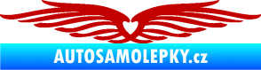 Samolepka Samolepka na zadní okno 002 srdce tmavě červená