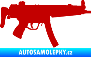 Samolepka Samopal 001 pravá tmavě červená