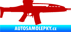 Samolepka Samopal 002 pravá tmavě červená